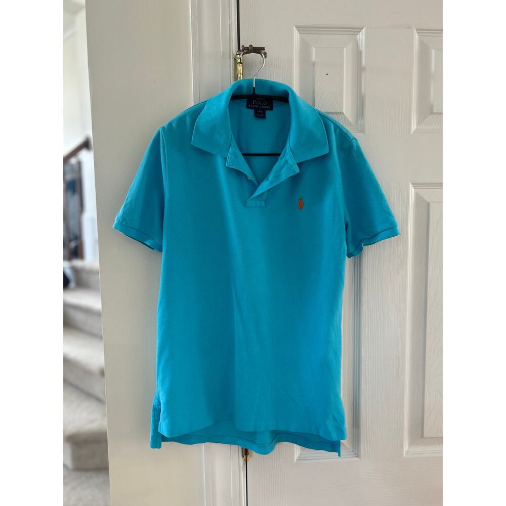 Polo Ralph Lauren Boy's Bright Aqua Blue Short Sleeve Polo